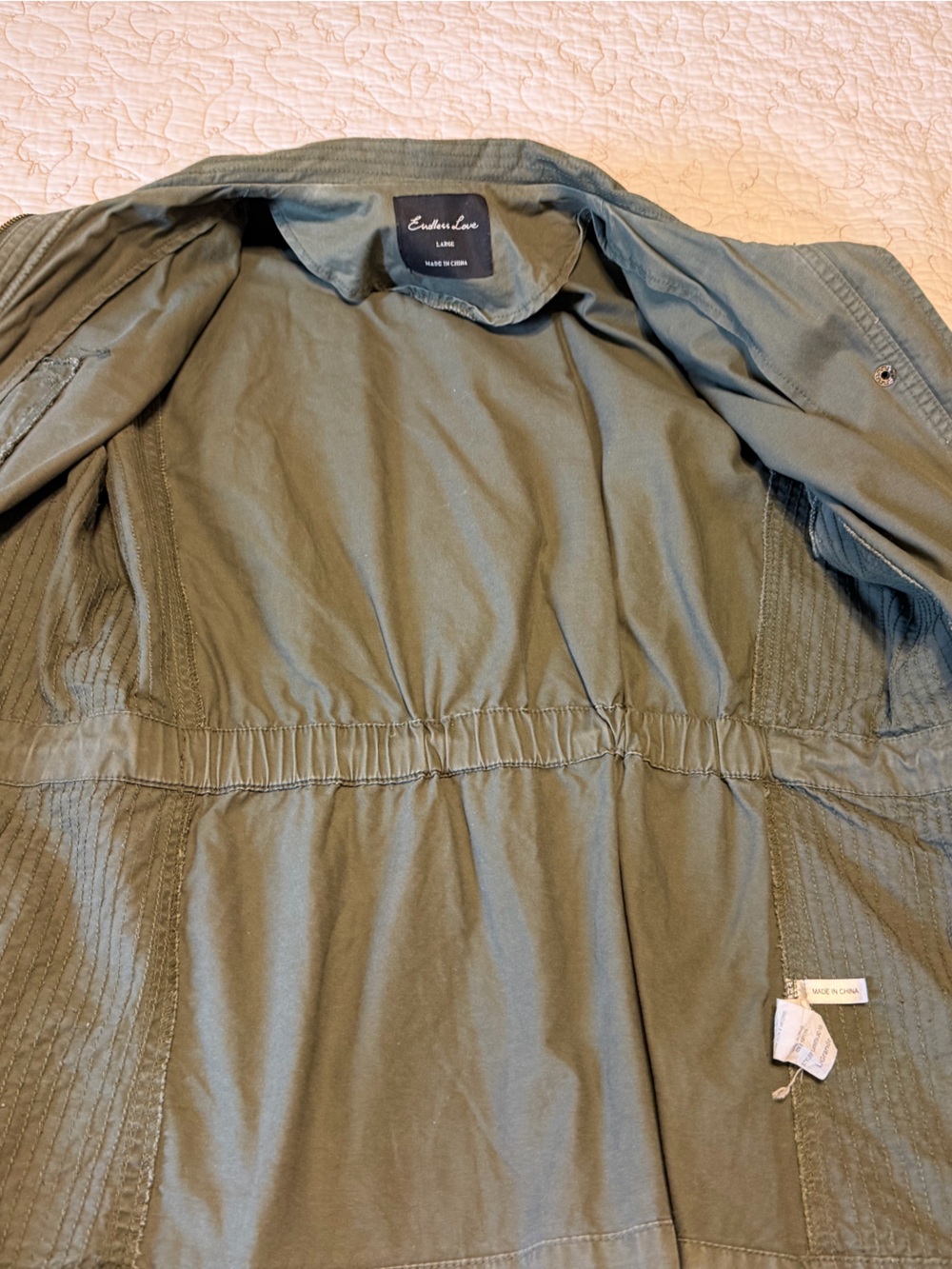 Olive Utility Jacket with Multiple Pockets - Picture 9 of 11